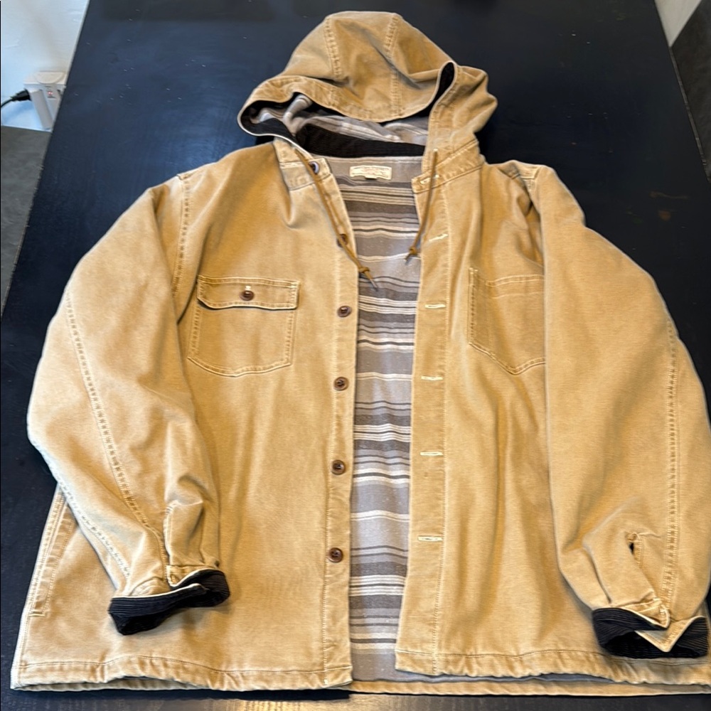 Jcrew lined barn jacket. Men's Tan Hooded Jacket